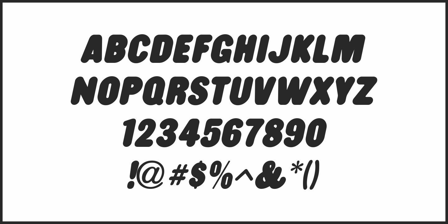 Example font Wood Rounded JNL #2